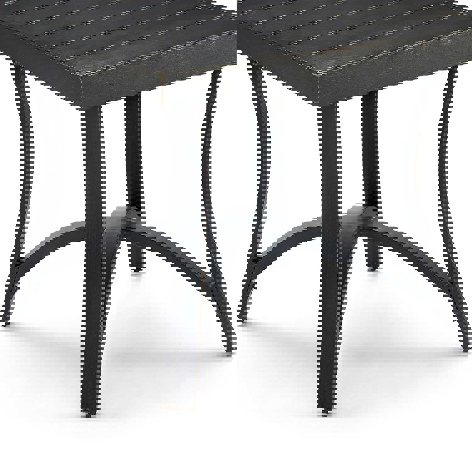 Premium Aluminum Outdoor/Indoor Patio Square End Table with Half Arc Bottom