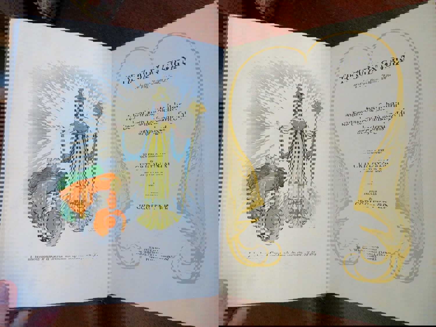 Golden Goblin Fantasy 1906 Dunham George Kerr Art Nouveau Illustrations Book