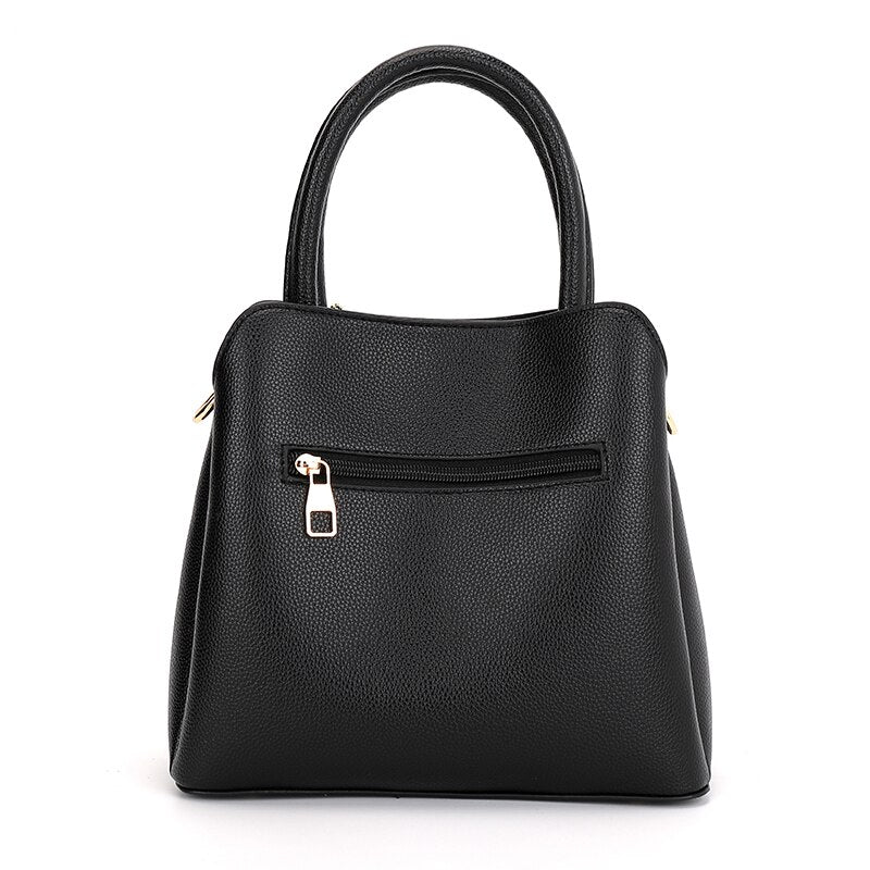 Large Capacity Luxury Designer Vintage Casual Leather Tote Bag