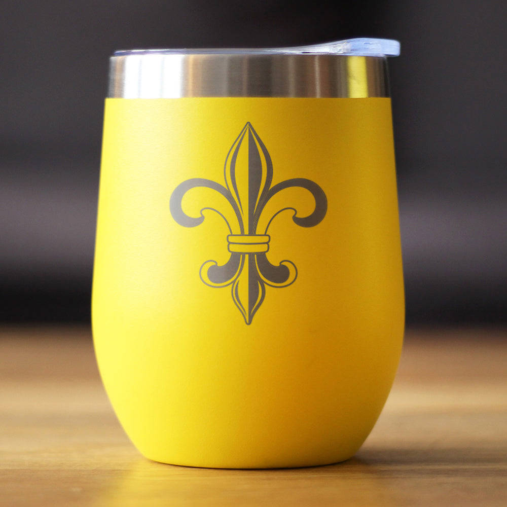 Fleur de Lis - Cute Lily Themed Wine Tumbler for French & Italian Culture Lovers