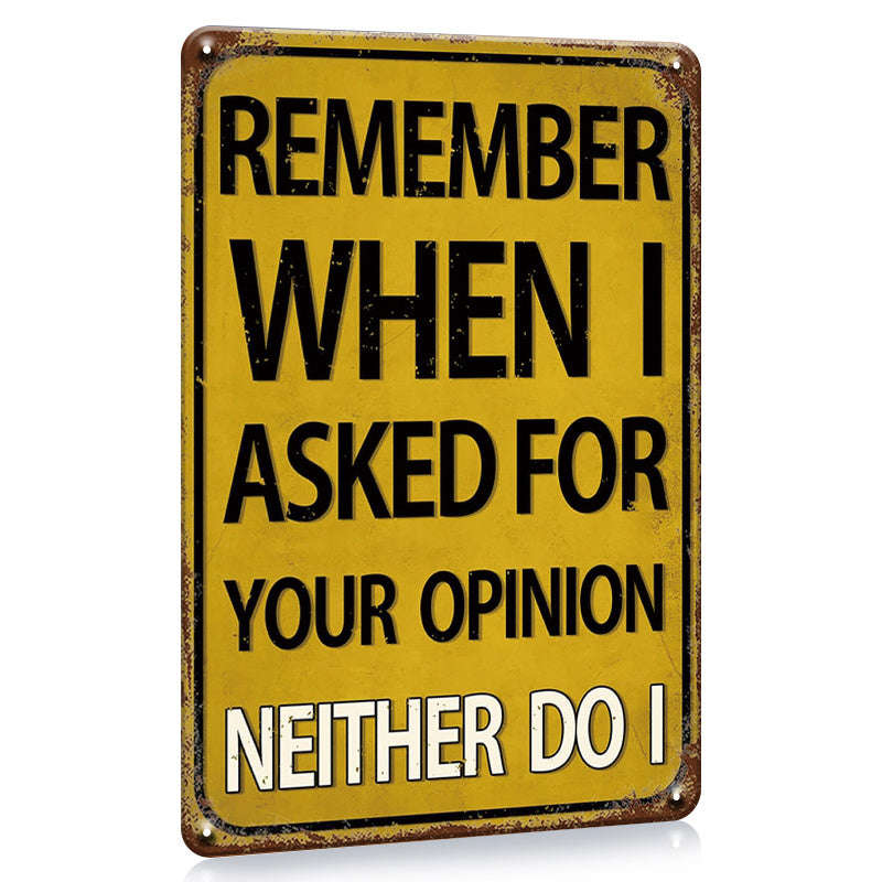 1pc Funny Sarcastic Metal Tin Sign (8x12Inch/20*30cm) - Retro Vintage Wall Decor for Home Bar & Living Room