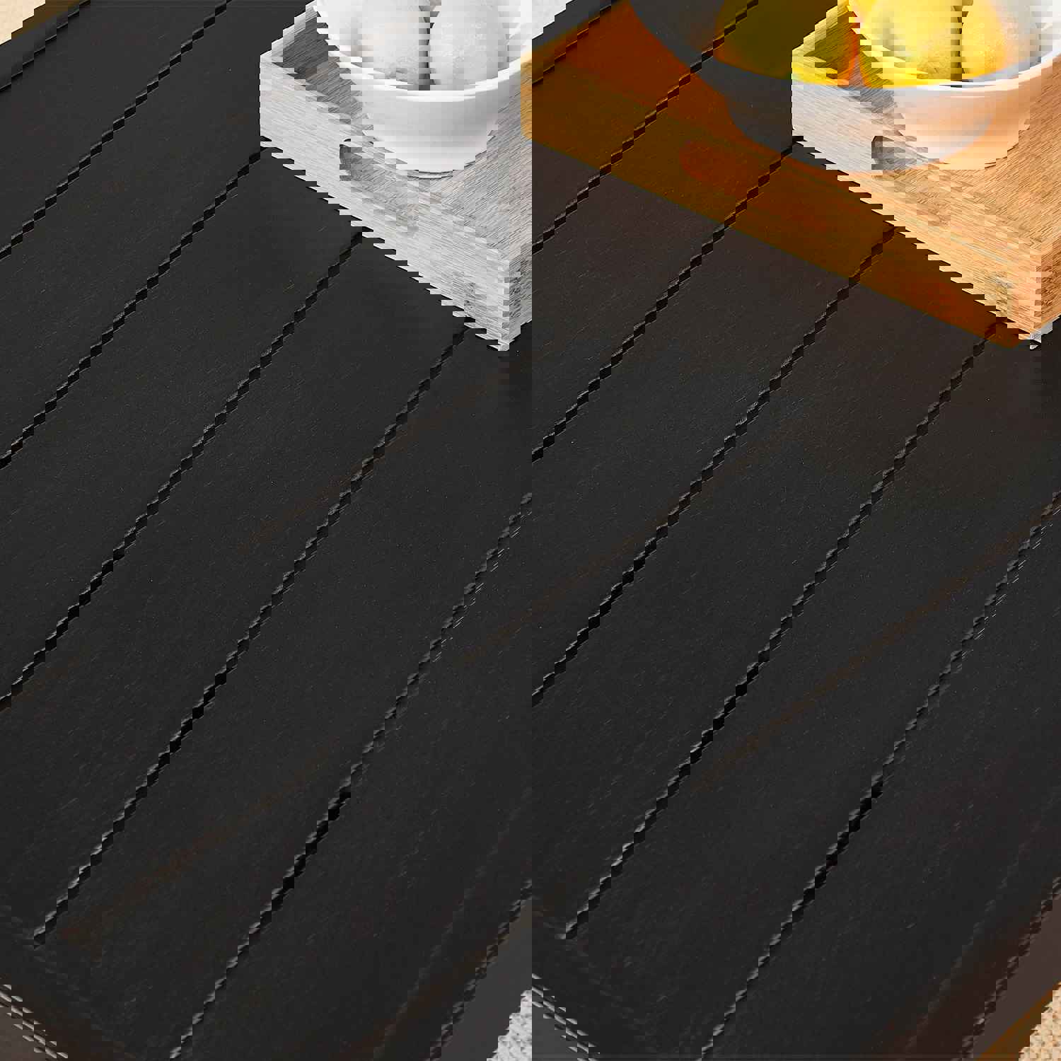 Premium Aluminum Outdoor/Indoor Patio Square End Table with Half Arc Bottom