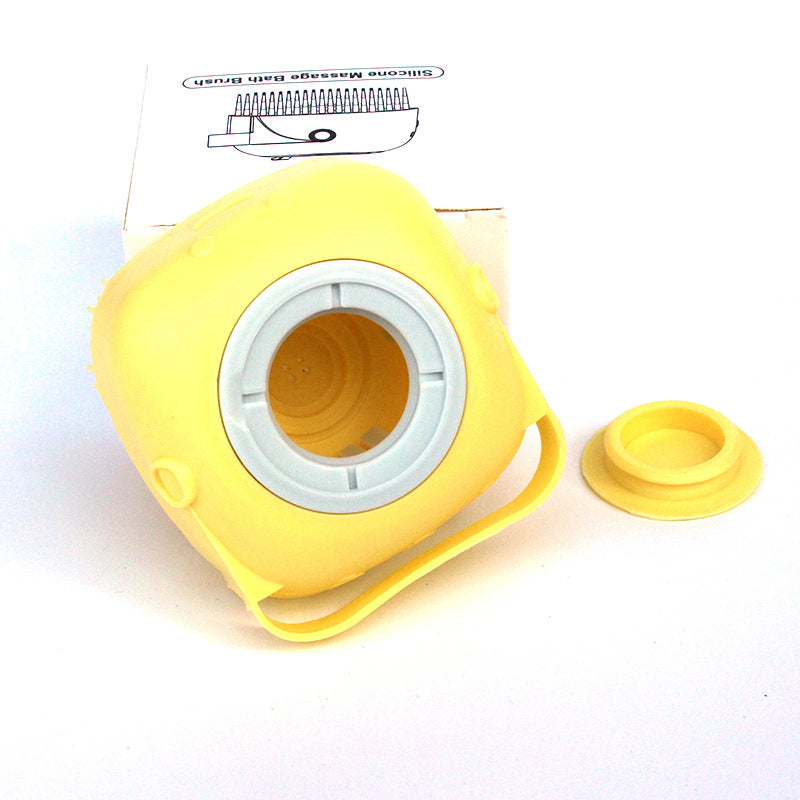 Silicone Pet Bath Massage Gloves with Shampoo Dispenser - Dog & Cat Grooming Brush