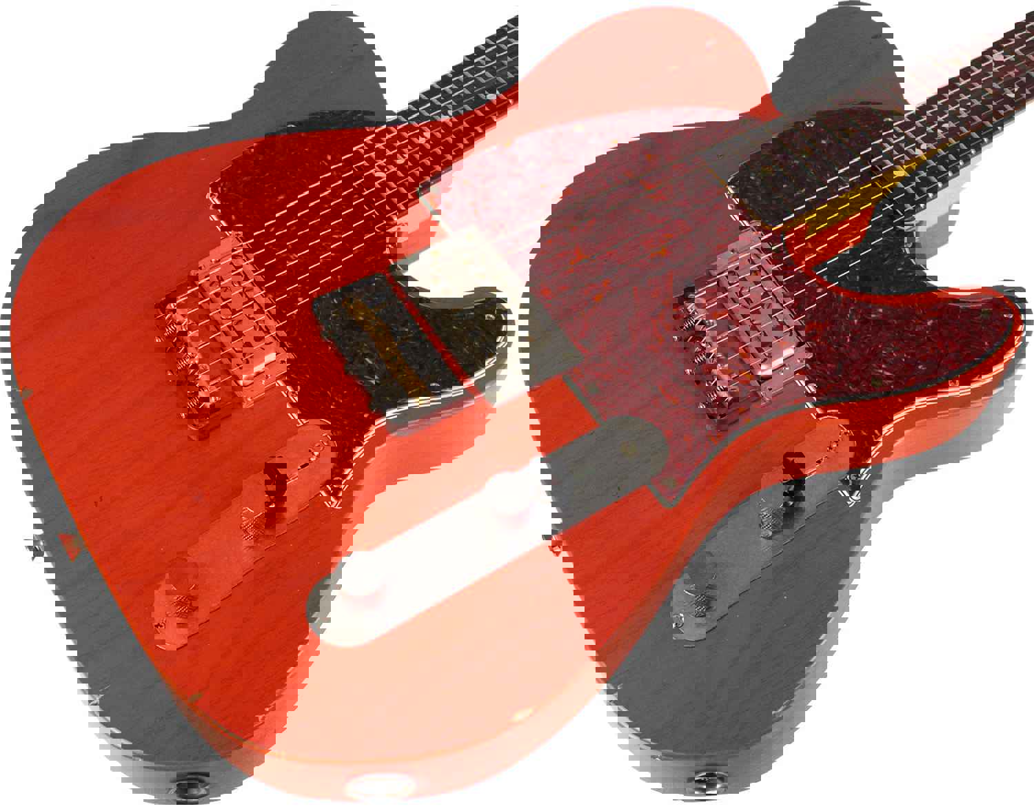 Nash E-1HB Guitar, Gretsch Orange, Lollartron, Light Aging