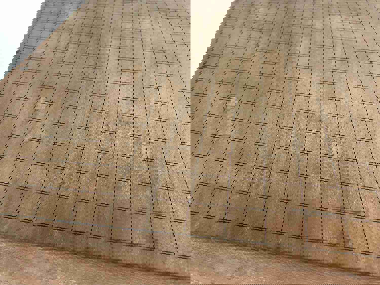 Vintage Japanese Wood Go Board Game Goban with 19x19 Grid and 4 Legs