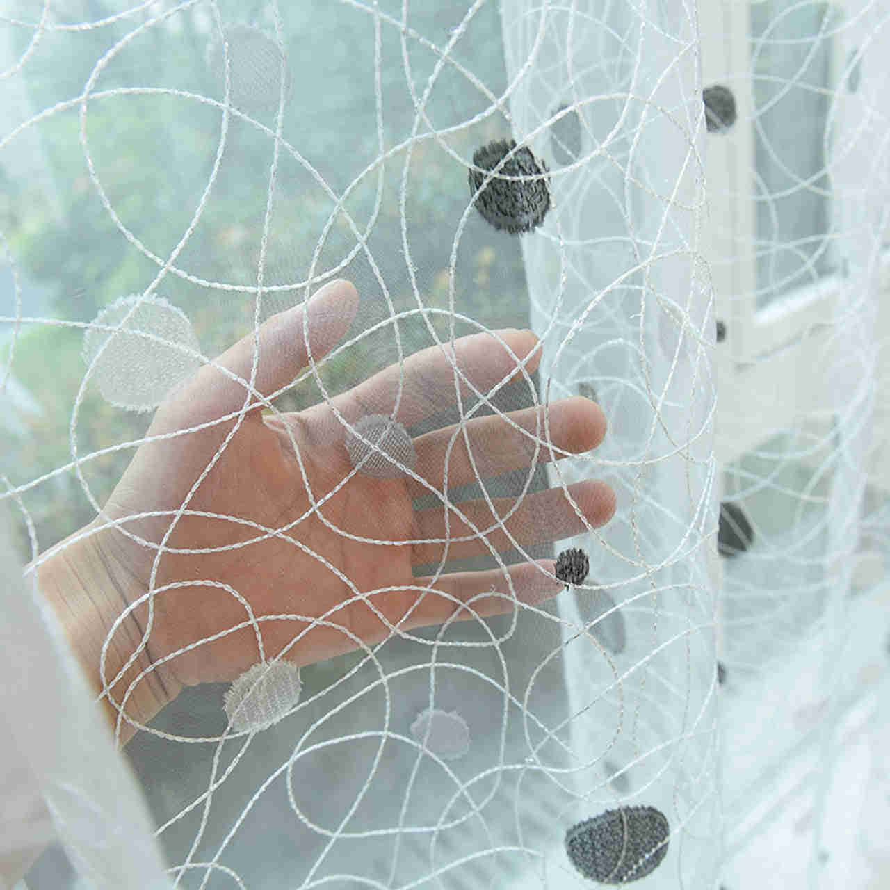 Dolce Mela Sheer Curtain Panels - Pearly 60x100H