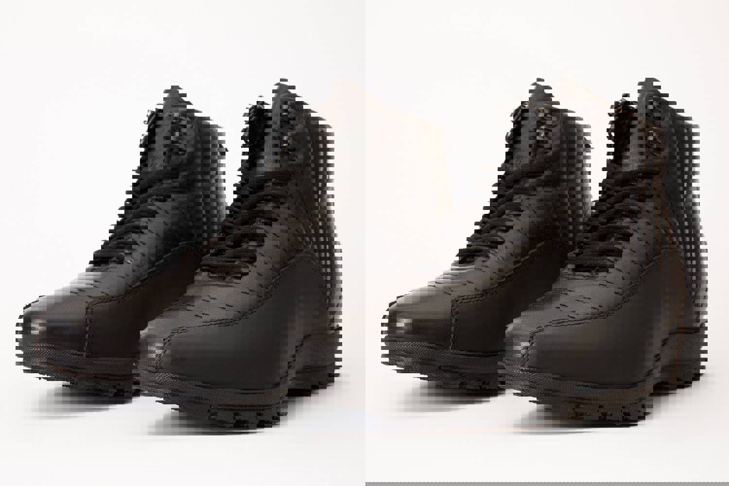 Merter Black Leather Casual Lace-Up Men Boot