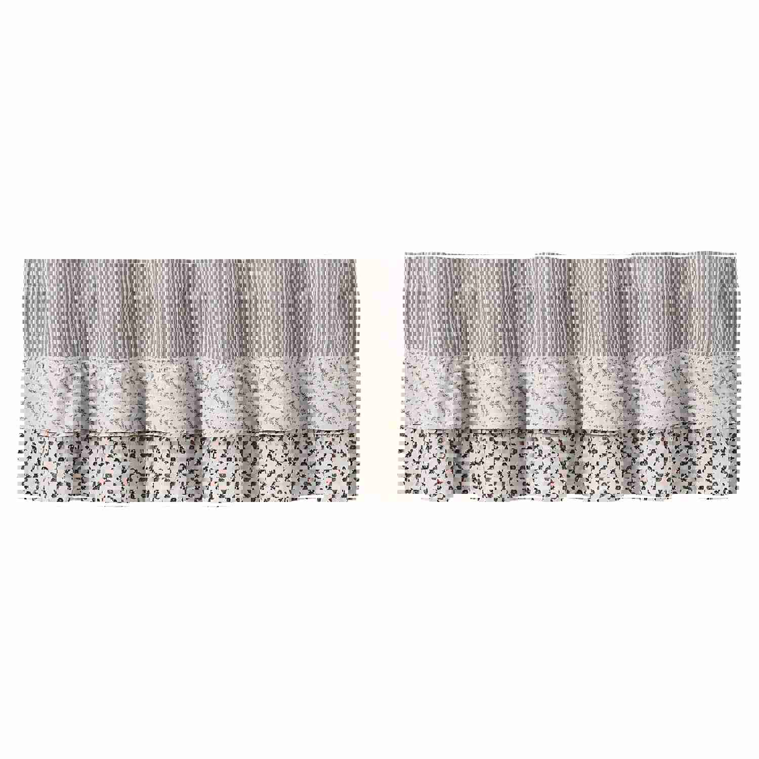 Florette Ruffled Lined Valance 60 - Farmhouse Style Window Valance