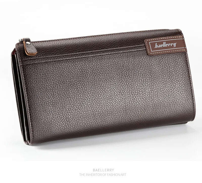 Baellerry Large Capacity PU Leather Men Clutch Bag with Handle