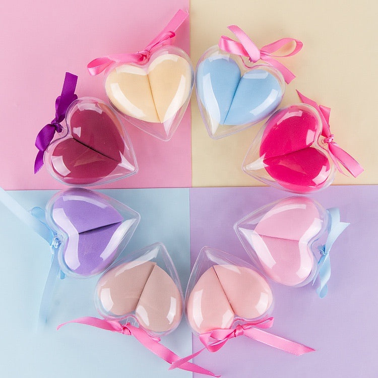 Heart Beauty Blender - Latex-Free Makeup Sponge for Flawless Application