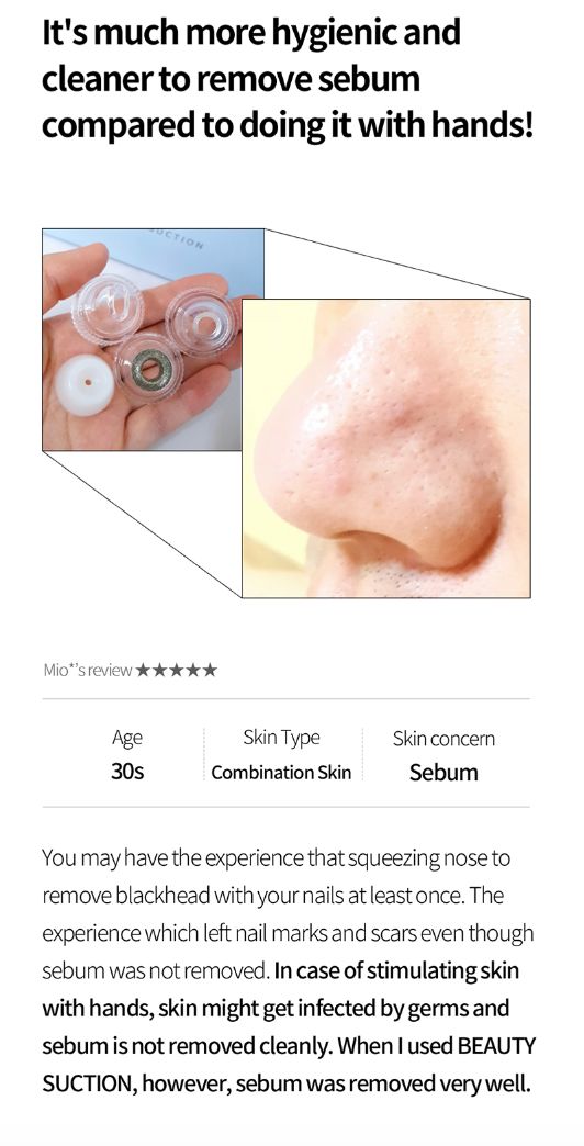 FACE FACTORY BEAUTY SUCTION - Korean Premium Blackhead Remover Vacuum for Pore Sebum Removal