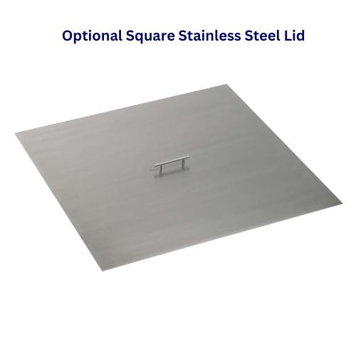 The Outdoor Plus 60 Rectangular Dana Stainless Steel Fire Table