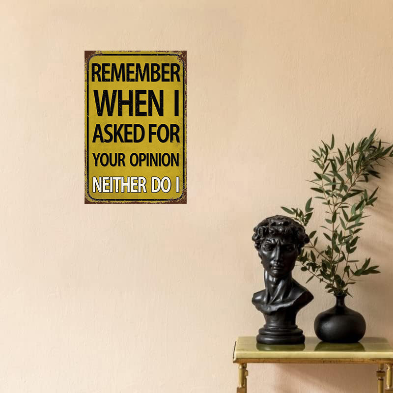 1pc Funny Sarcastic Metal Tin Sign (8x12Inch/20*30cm) - Retro Vintage Wall Decor for Home Bar & Living Room