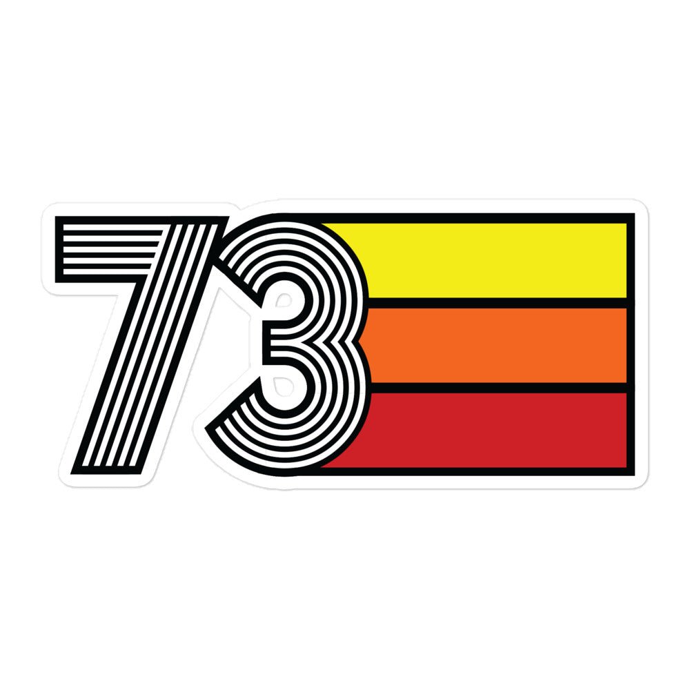 73 - 1973 Retro Tri-Line Decal Bubble-Free Vinyl Stickers