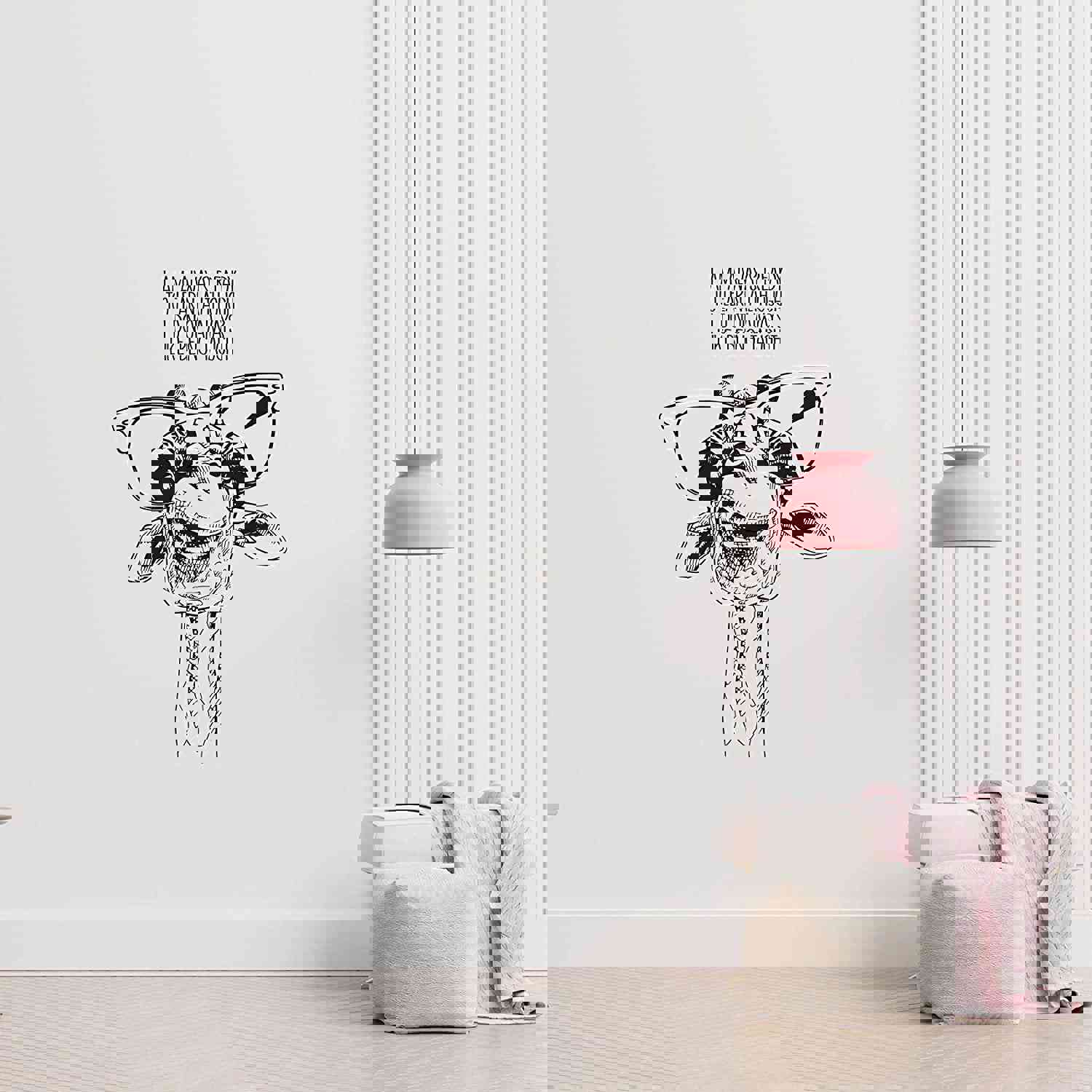 Animal Life Quote Vinyl Wall Sticker Decal - Always Ready Giraffe Motivation Quote