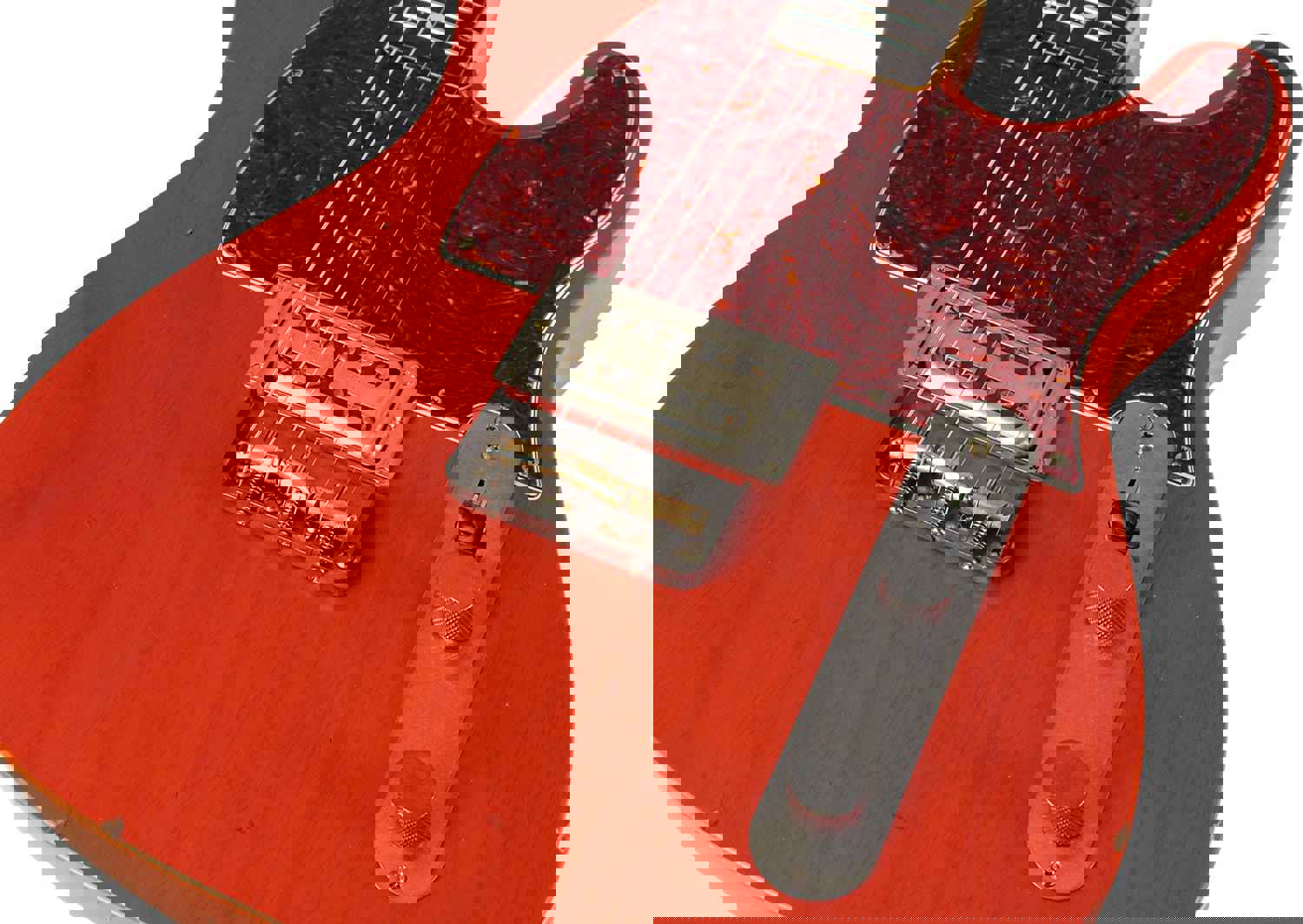 Nash E-1HB Guitar, Gretsch Orange, Lollartron, Light Aging