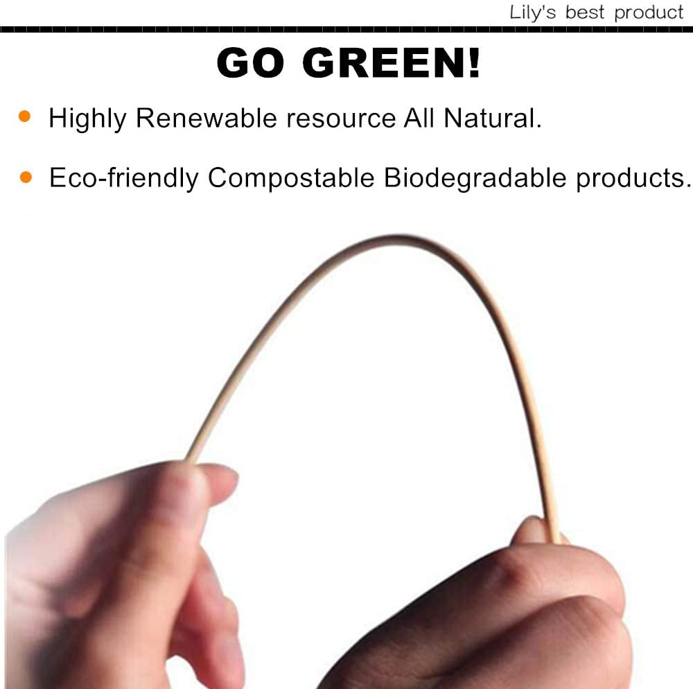 14 Natural Bamboo Skewers Sticks for BBQ, Kabob, Grilling, and More - Various Sizes Available