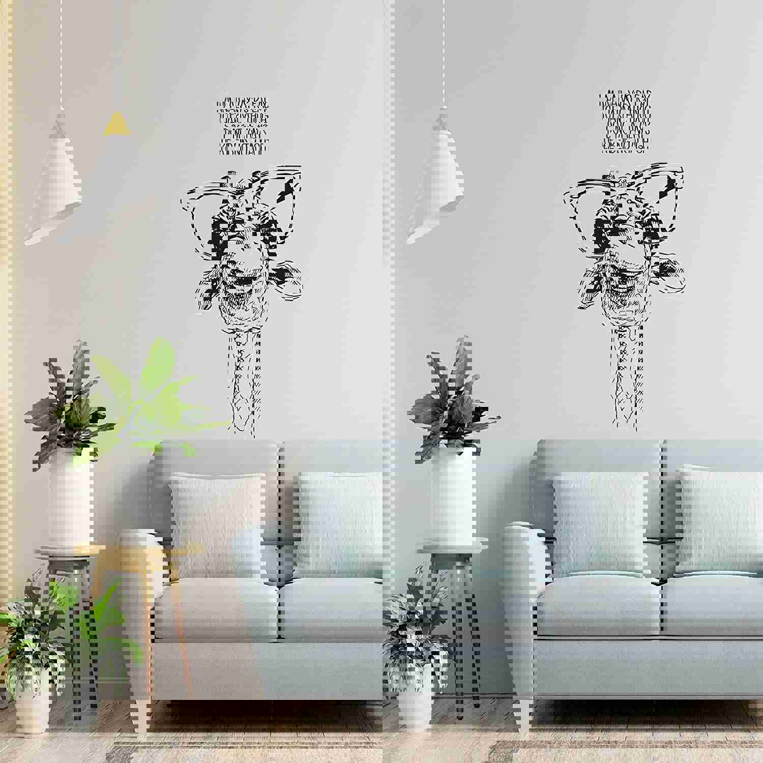 Animal Life Quote Vinyl Wall Sticker Decal - Always Ready Giraffe Motivation Quote