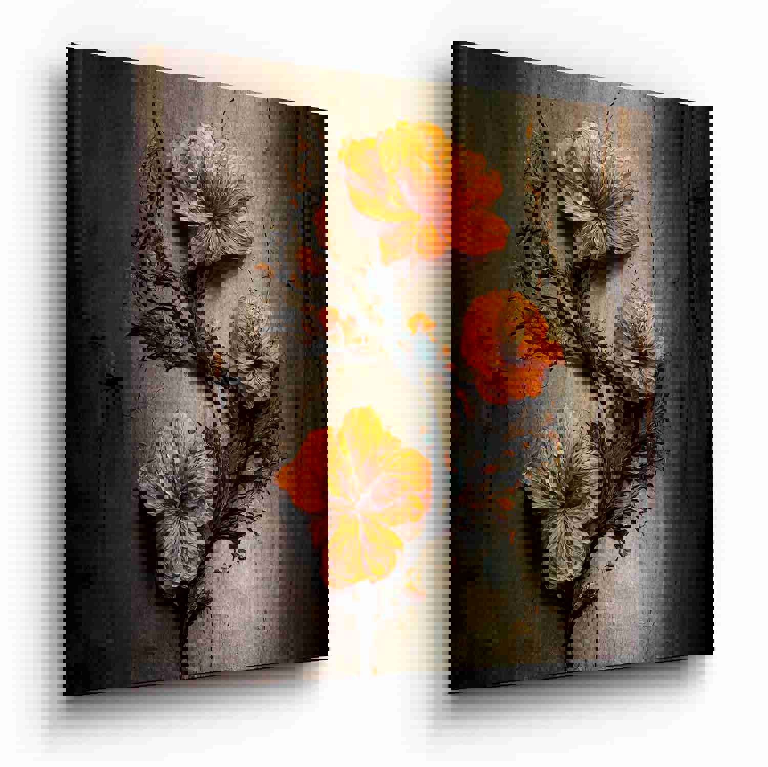 Timeless Flowers Glass Wall Art - Designer Collection
