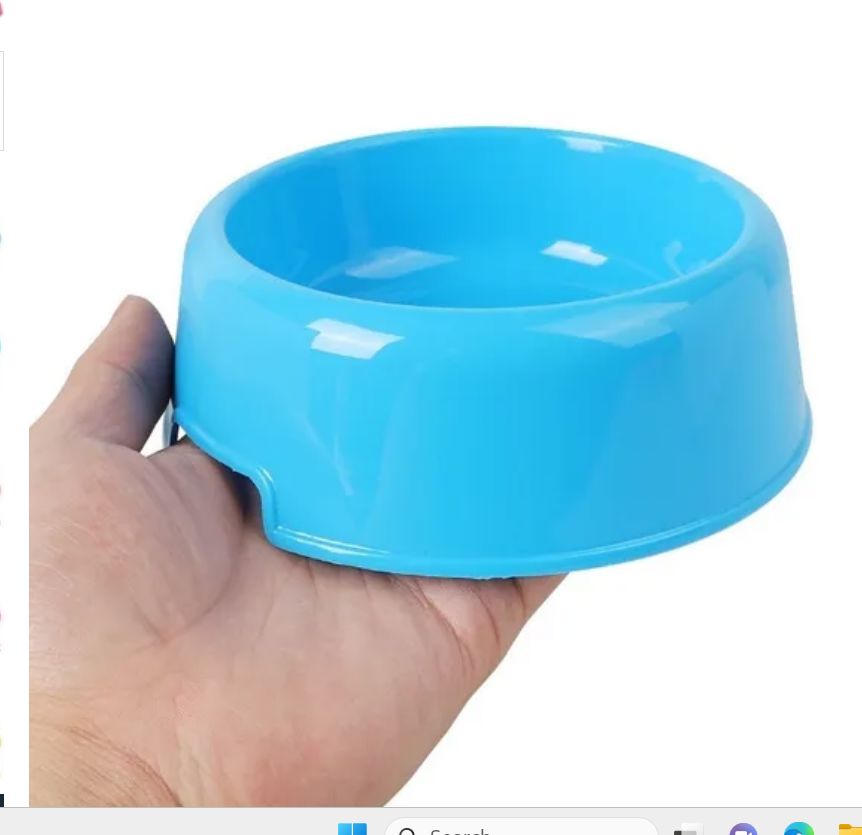 Candy Color Plastic Pet Bowl for Dog and Cat Feeding