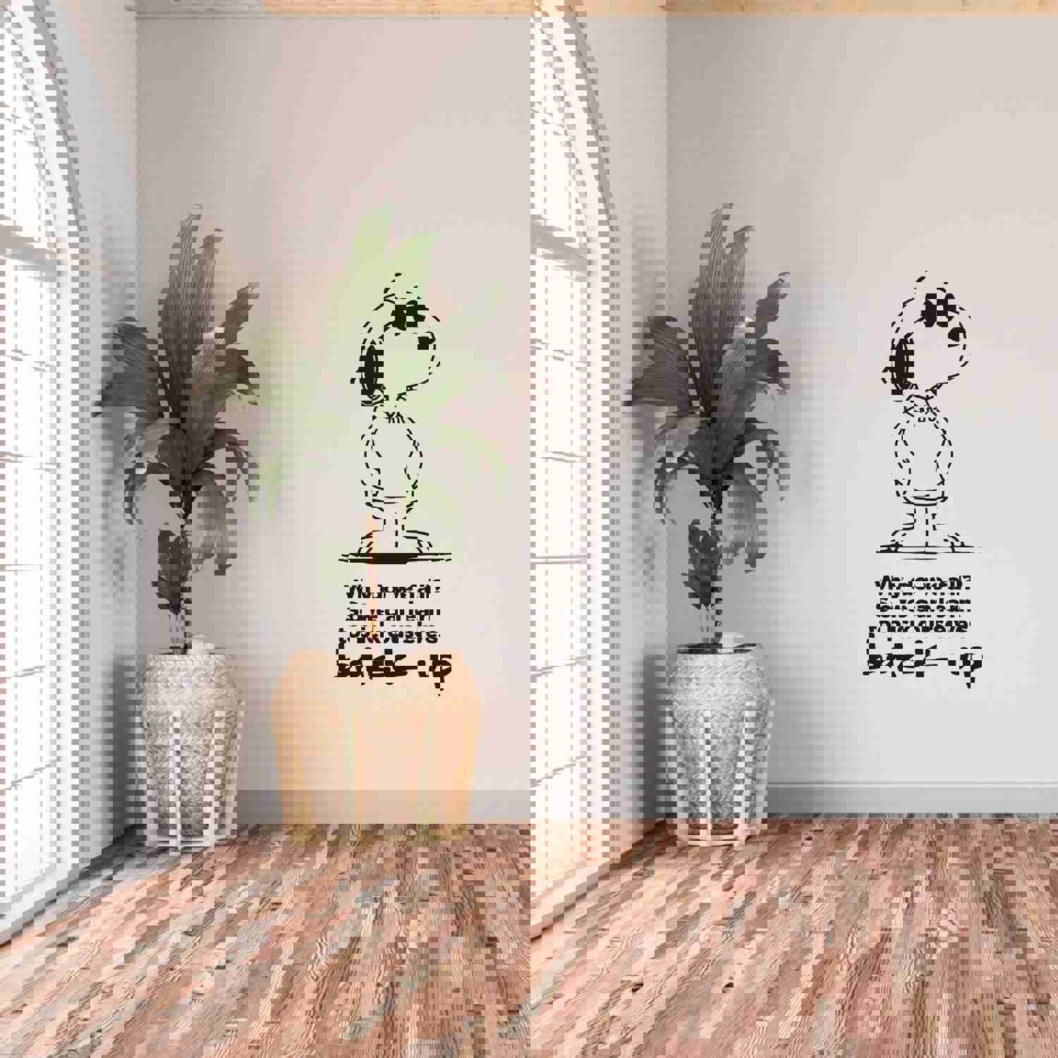 Snoopy Vinyl Wall Art Sticker Decal - So We Can Learn To Pick Ourselves Back Up