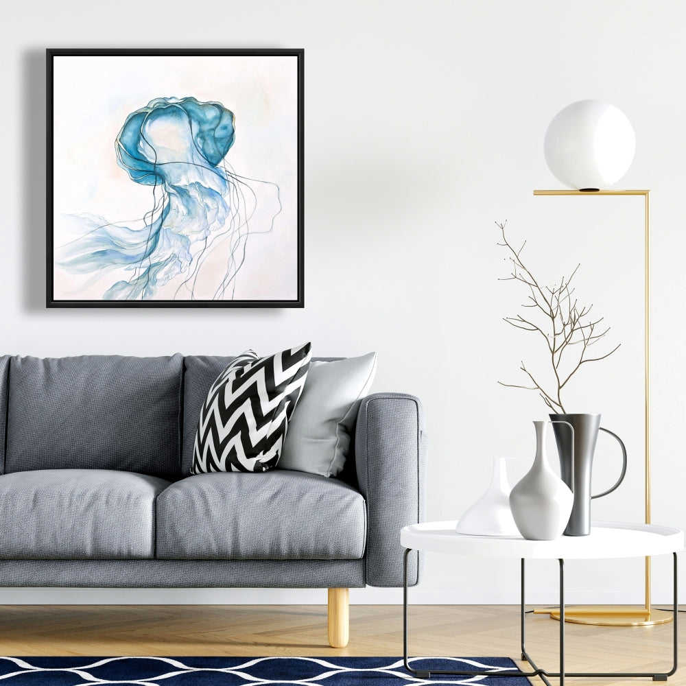 Jellyfish Moving, Fine Art Gallery Wrapped Canvas 24x36