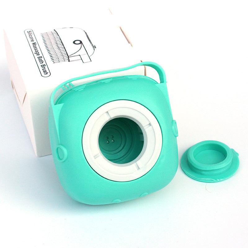 Silicone Pet Bath Massage Gloves with Shampoo Dispenser - Dog & Cat Grooming Brush