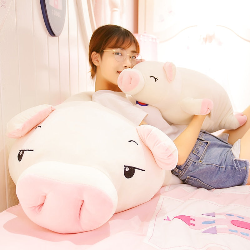 40-75cm Squishy Pig Stuffed Doll - Soft Plush Toy for Kids and Babies
