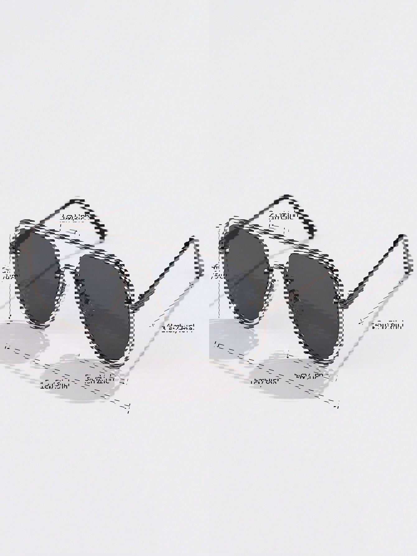 1pc Unisex Hollow Out Metallic Frame Retro Frog Mirror Sunglasses