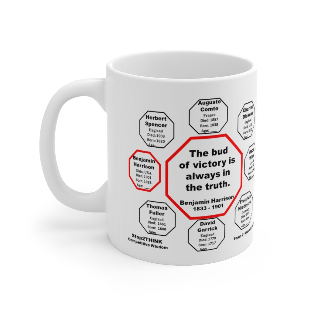 Benjamin Harrison Quote Mug - 11oz Ceramic Cup
