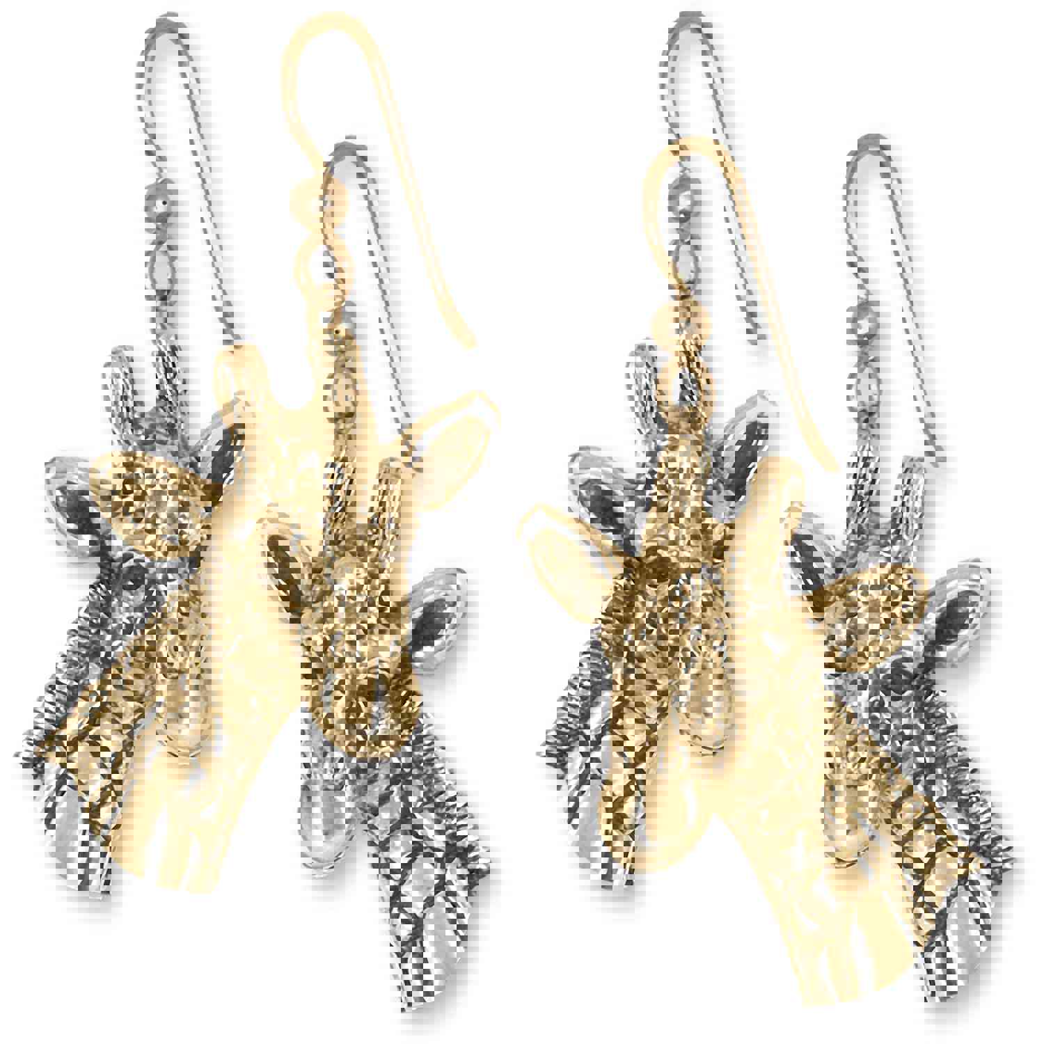 Giraffe Jewelry 14k Gold Vermeil Handmade Giraffe Earrings GFF2N-EVM