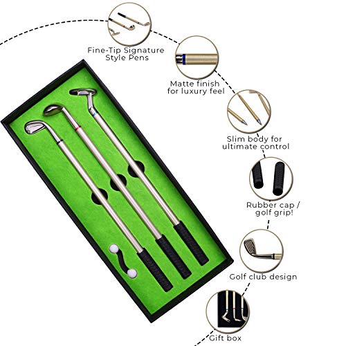 Golf Pen Gift Set - Unique Office Gadgets for Golf Lovers