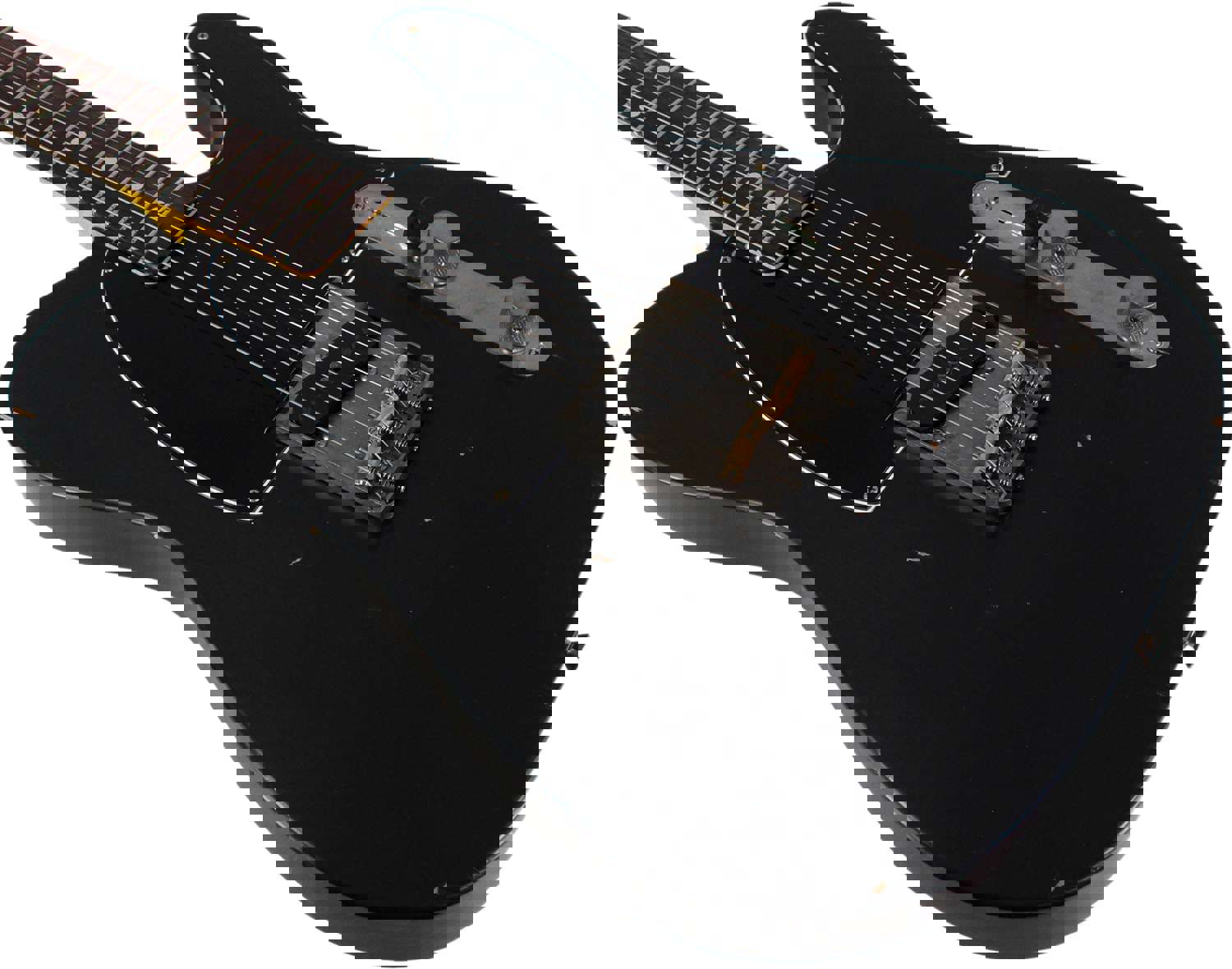 Nash E-63 Tele Guitar, Black with Light Aging