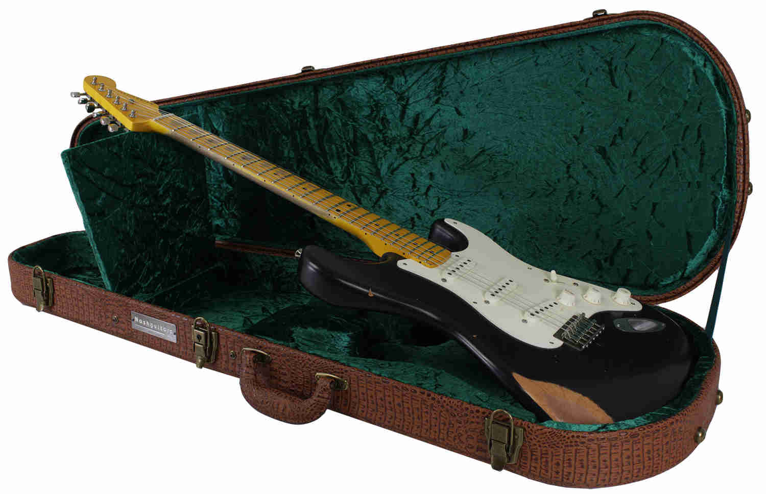 Nash S-57 Guitar, Black, Hard Tail, Medium Aging - Vintage Strat Model