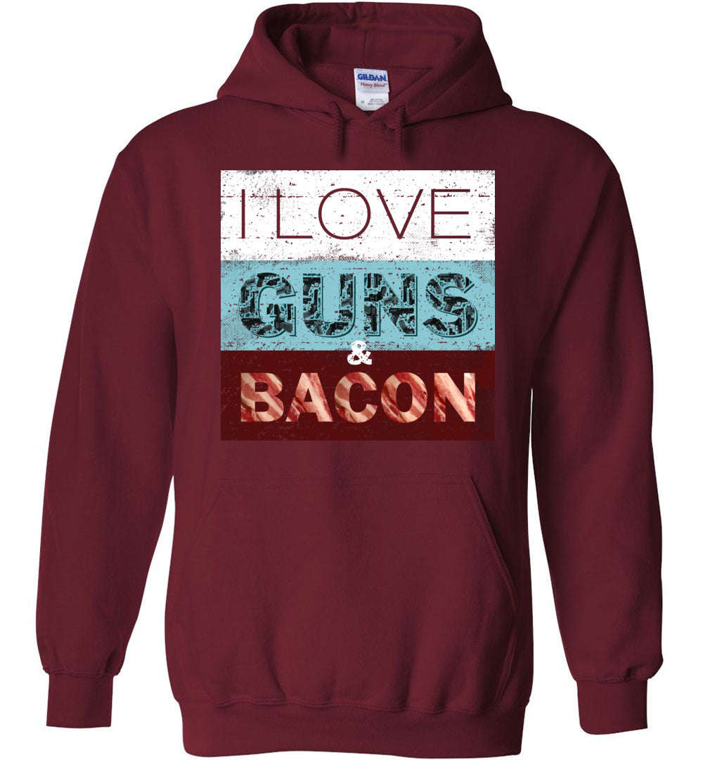 I Love Guns & Bacon Men's Hoodie