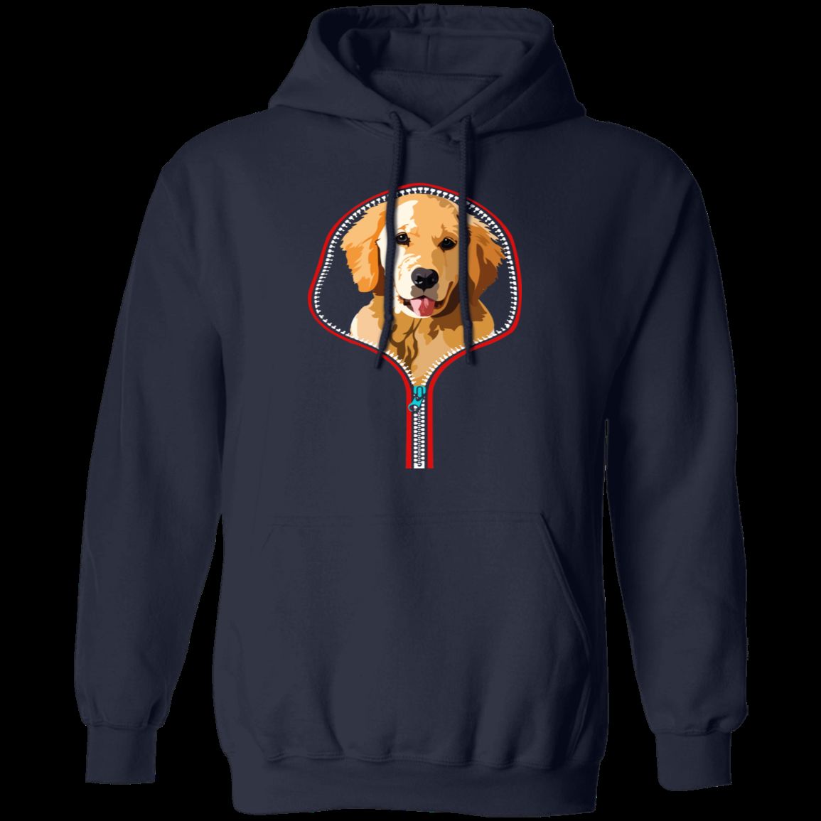 GOLDEN RETRIEVER ZIP-DOWN LADIES Pullover Hoodie - 8 oz. Comfortable & Stylish