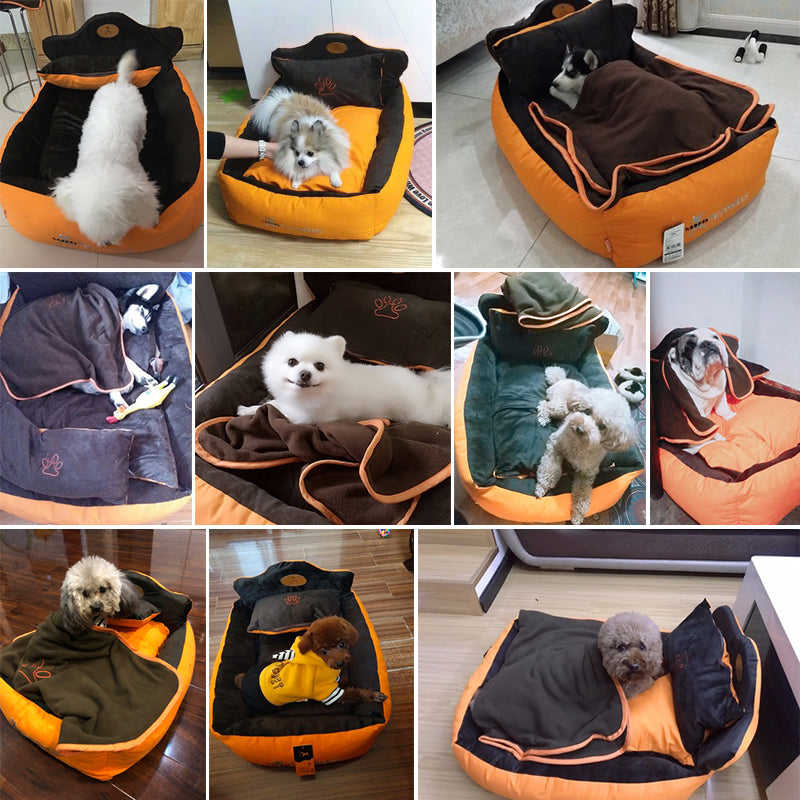 Golden Retriever Bichon Cat Litter Pet Supplies - Orange Cloth Pet Nest