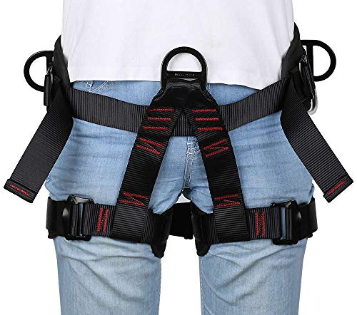 HandAcc Professional Thickened Half Body Safety Belt for Climbing, Fire Rescue, and Outdoor Adventures