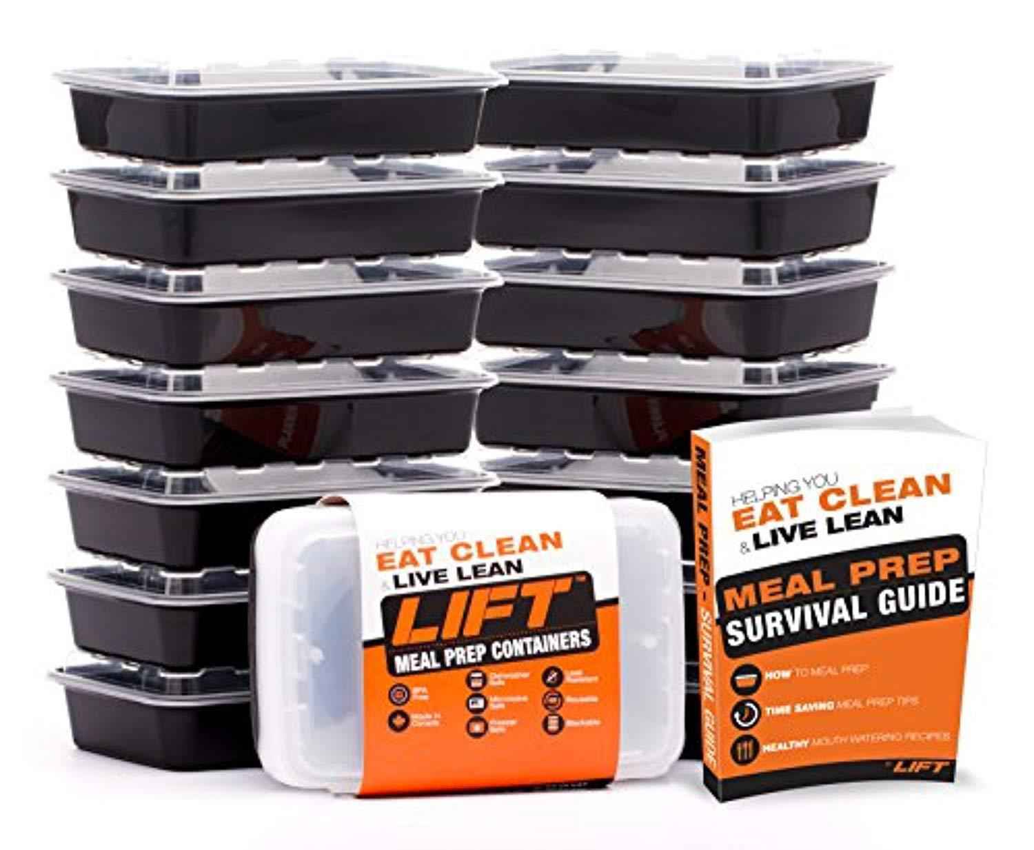 BPA-Free Meal Prep Containers - 14 Pack Reusable Food Storage with Lids