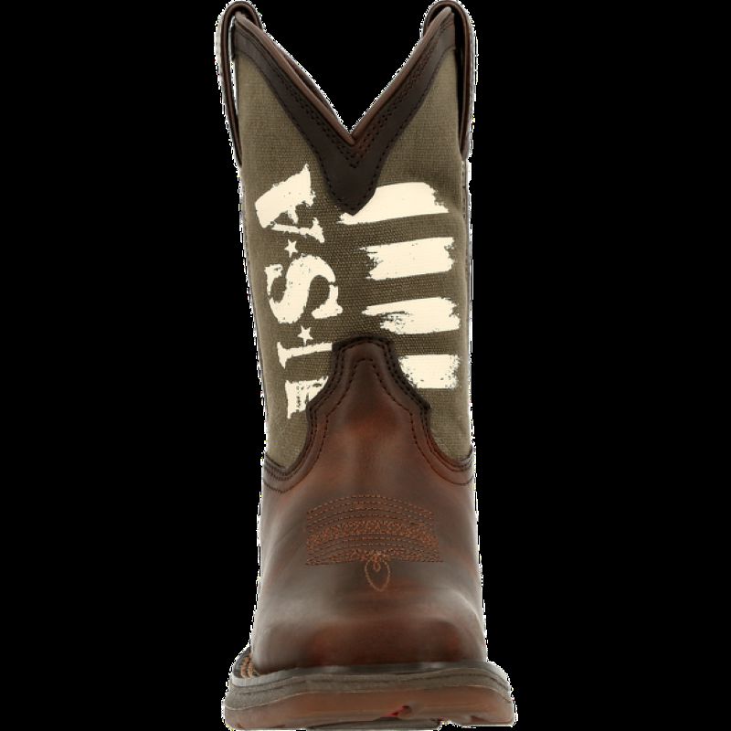 Durango® Lil Rebel Pro™ Big Kids Army Western Boot