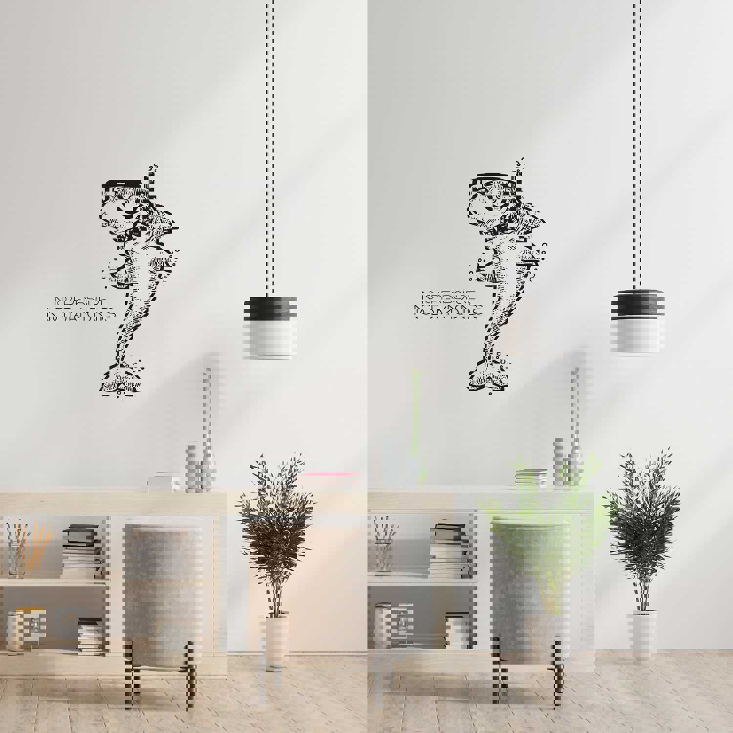 Snorkeling Quotes Vinyl Wall Sticker - No Pressure Shark Quote Decal