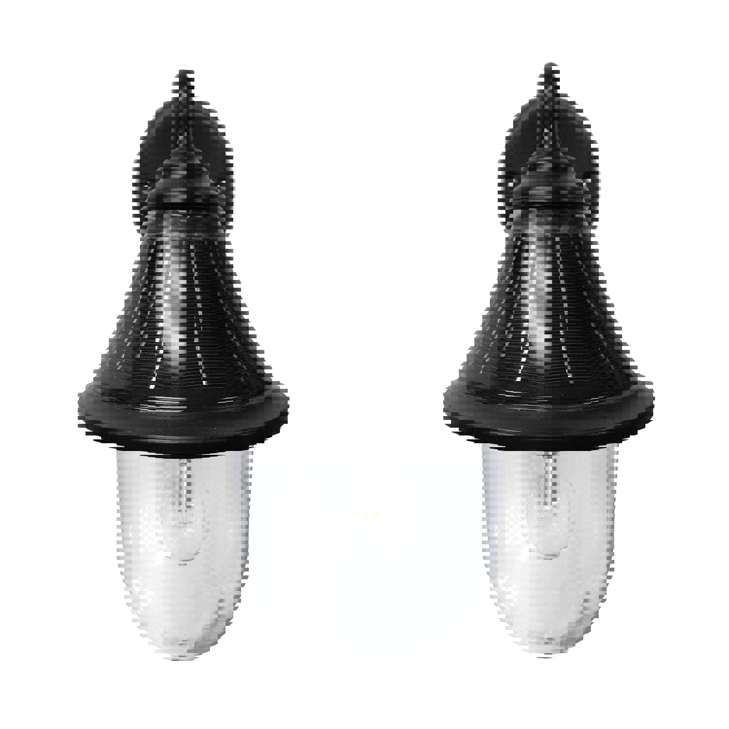 Orion 1-Light Solar Outdoor Wall Sconce - 150 Lumens, 4W, 3.2V, 2700K, Black Finish