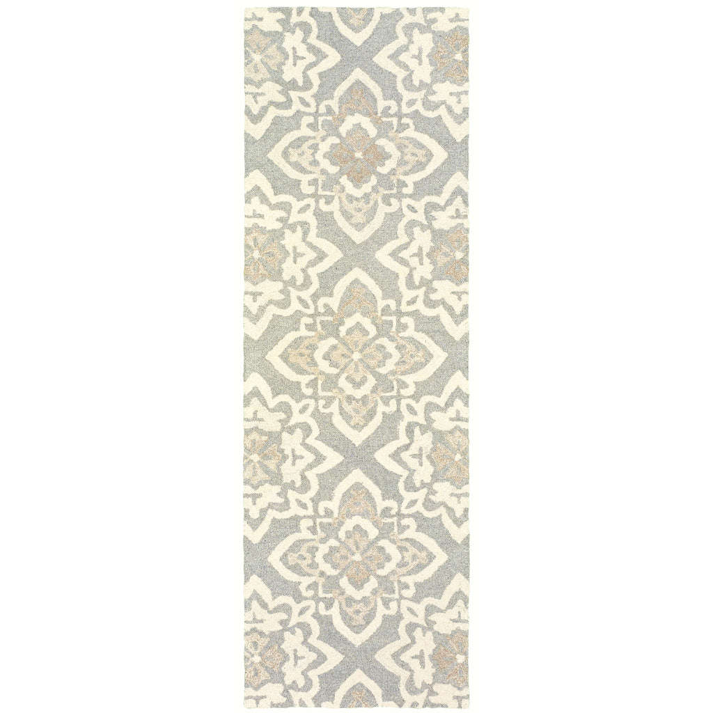 Oriental Weavers Craft 93004 Multicolor Wool Hand Tufted Geometric Indoor Runner Rug