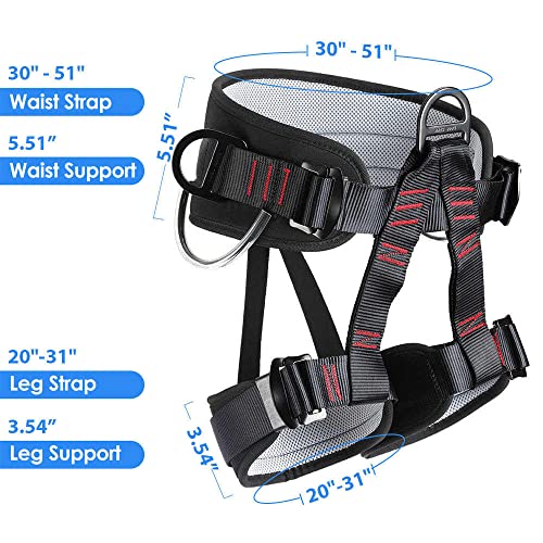 HandAcc Professional Thickened Half Body Safety Belt for Climbing, Fire Rescue, and Outdoor Adventures