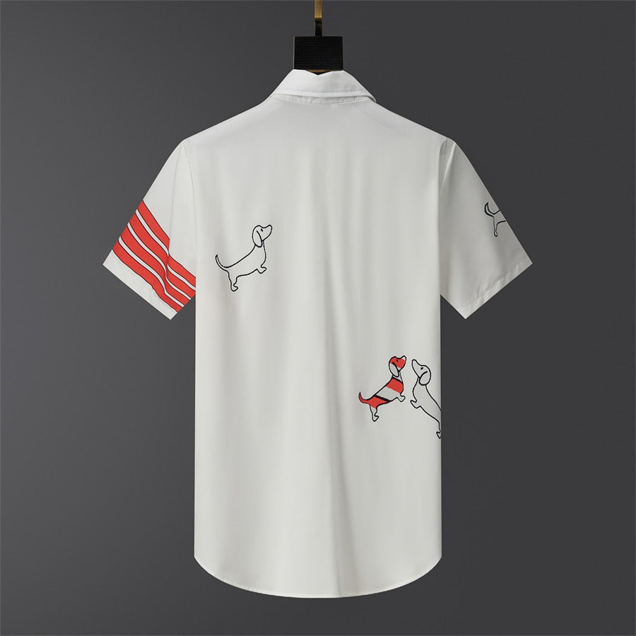 Men's Designer Hombre Fashion Short Sleeve Shirt