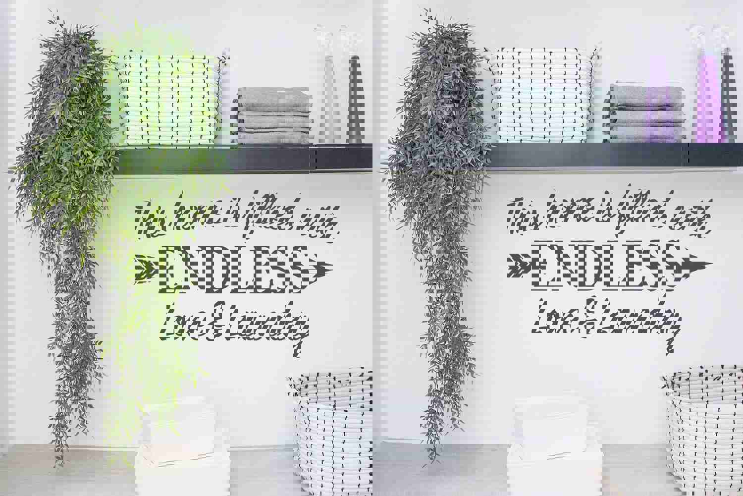 Endless Love And Laundry Room Wall Decal - High-Quality Vinyl Sticker