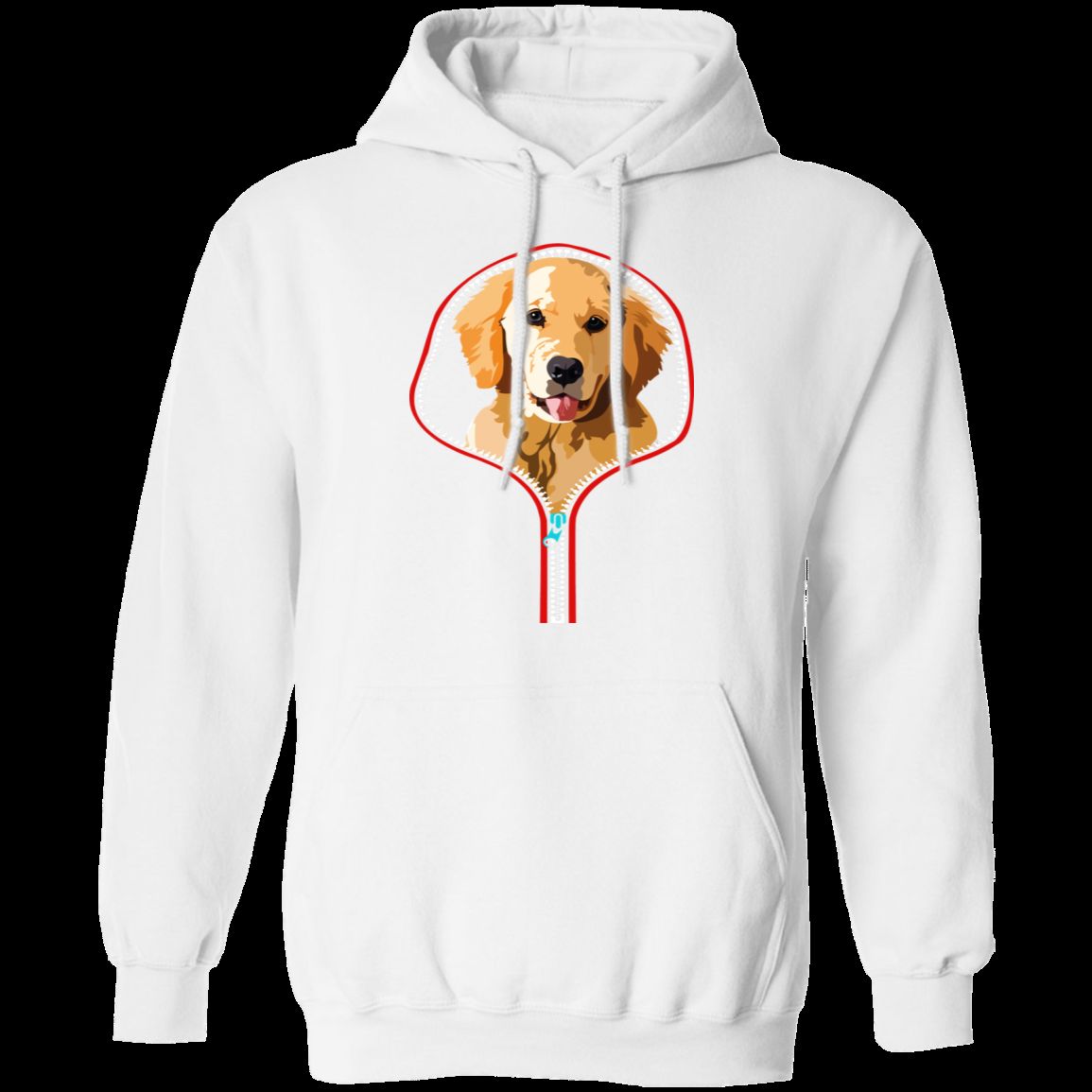 GOLDEN RETRIEVER ZIP-DOWN LADIES Pullover Hoodie - 8 oz. Comfortable & Stylish