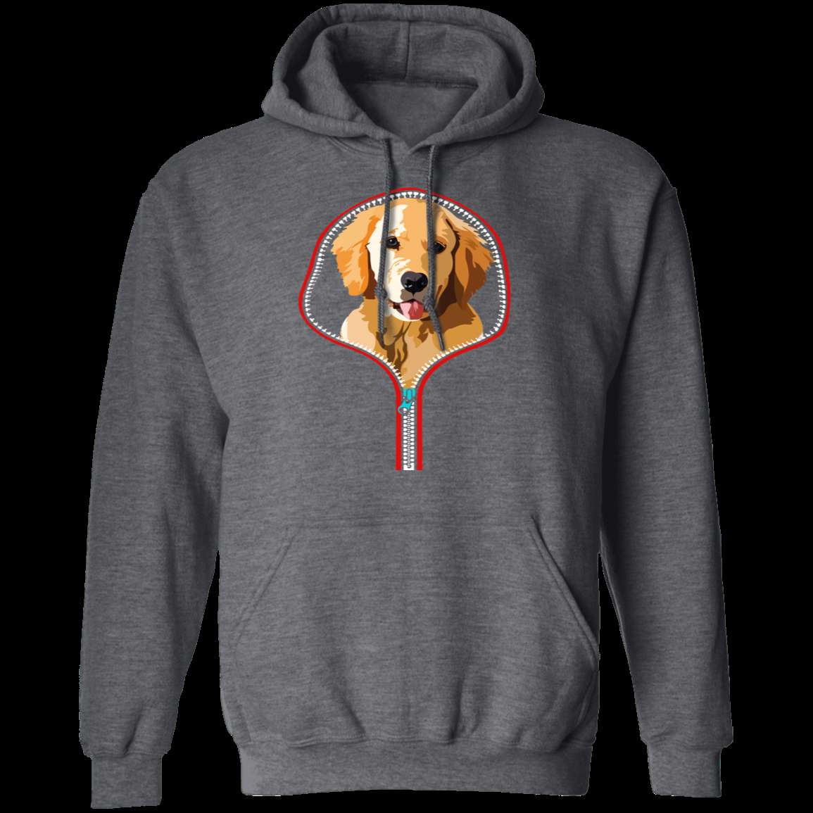GOLDEN RETRIEVER ZIP-DOWN LADIES Pullover Hoodie - 8 oz. Comfortable & Stylish