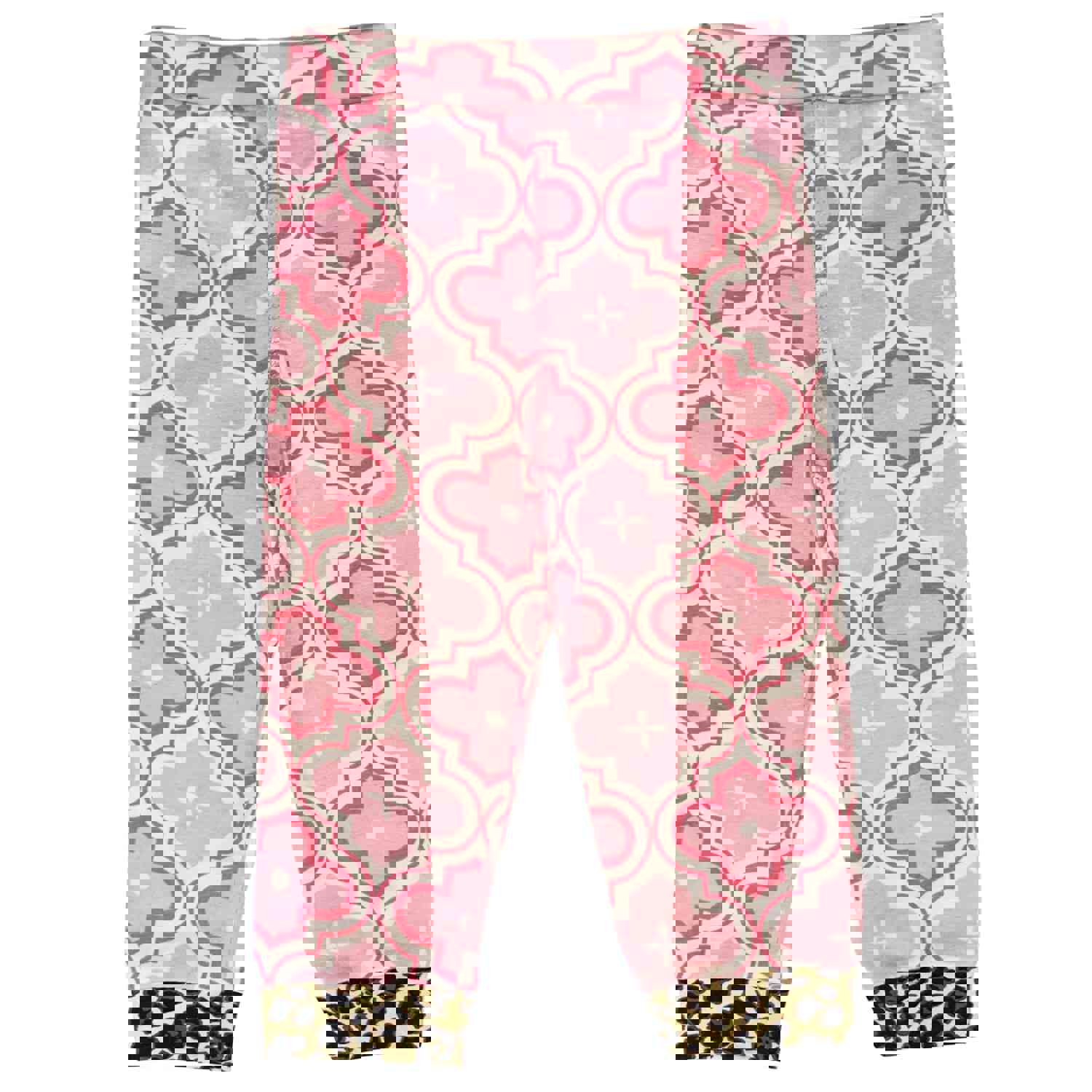 AnnLoren Baby Girls Layette Pink Leopard Onesie Pants Headband 3pc Gift Set