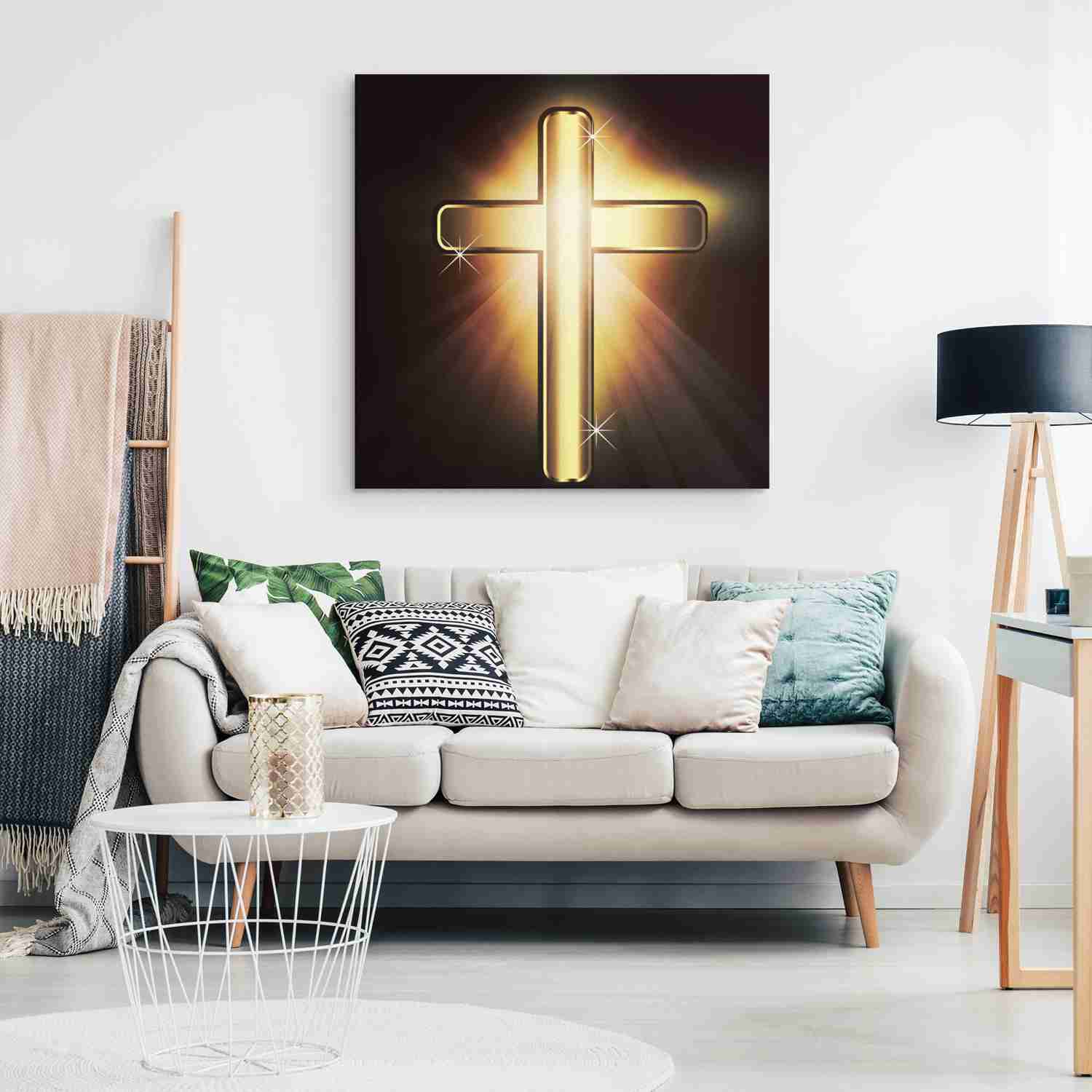 GOLDEN CROSS - Premium Canvas Art Print